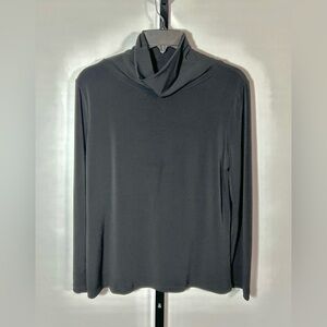 Clara Sunwoo Women's Black Turtleneck Polyester Rayon Size M